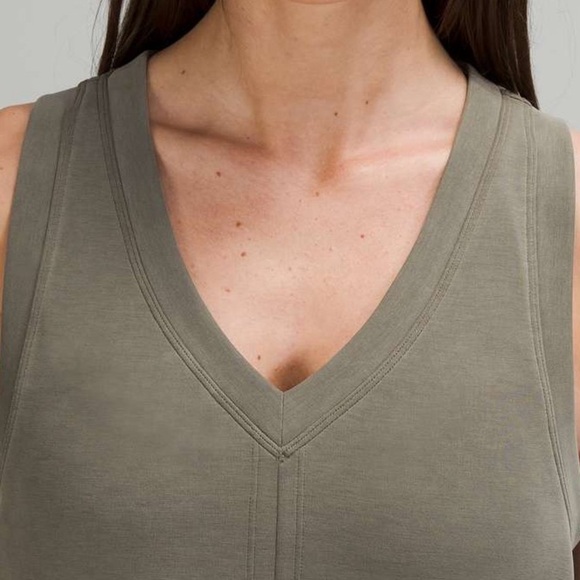 Lululemon Ease of it All Long Tank Softstreme Midi Dress, Grey Sage, Size XS/S - Picture 3 of 10